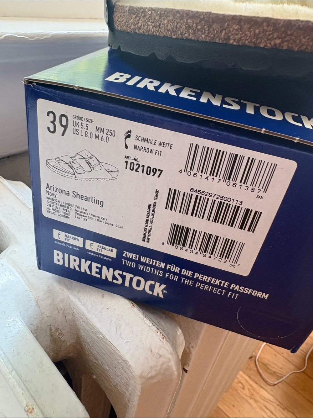 Birkenstock Arizona Shearling in Navy. NWT - Picture 3 of 9